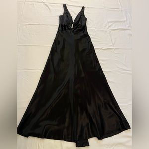 Night Way Collection Black Evening Gown with 3” train. Size 10